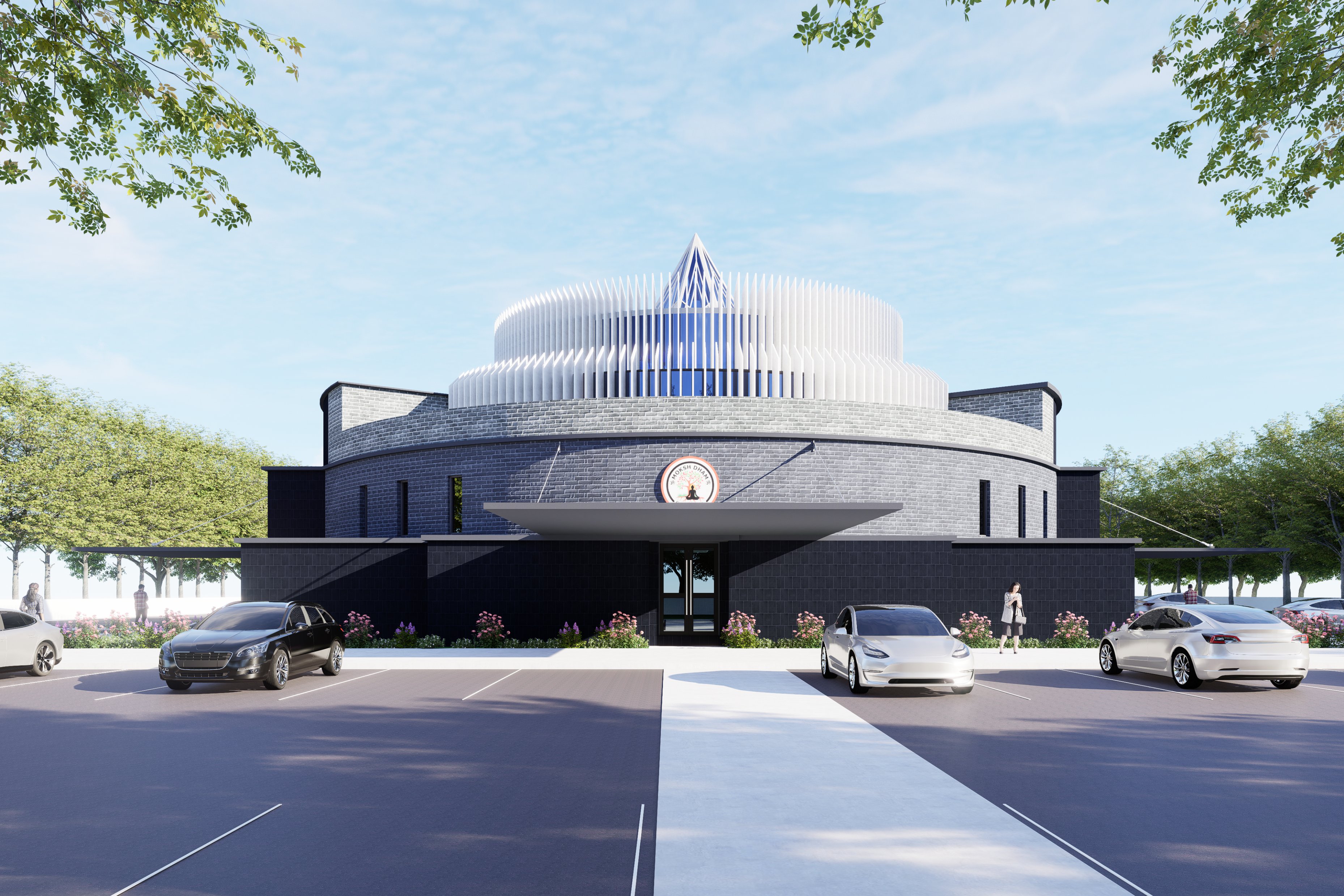 Moksh Dham exterior rendering