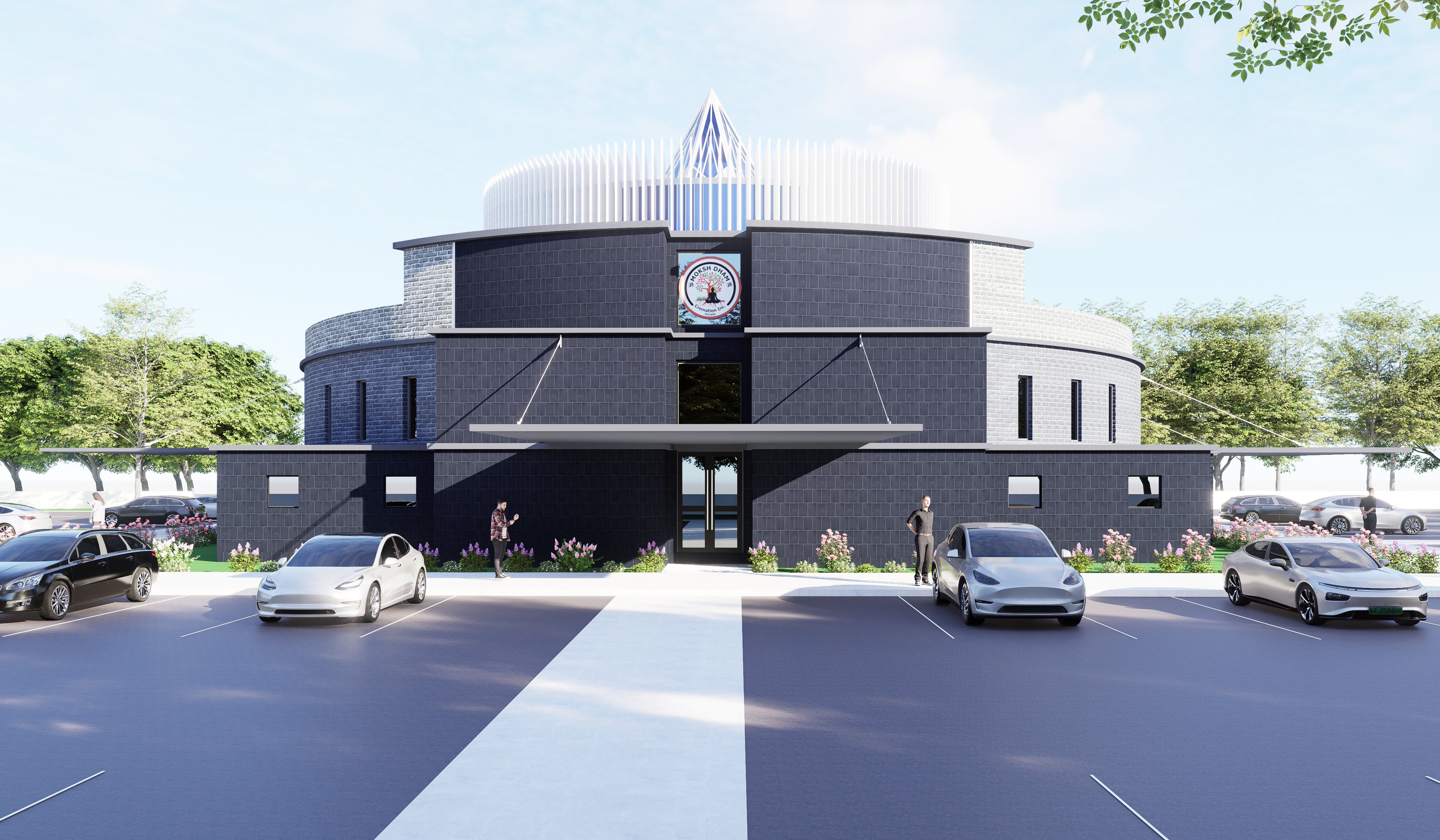 Exterior rendering, front view